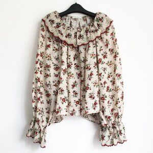 New Doen Adette Floral Top, Peter Pan Top